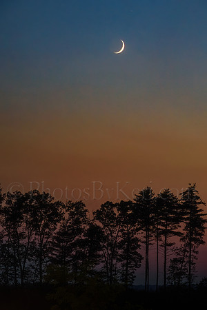 Crescent Moon Sunset