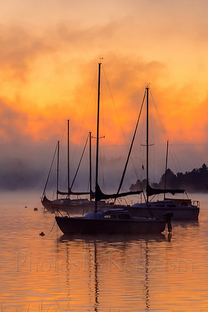 Foggy Pre-Sunrise On The Lake
