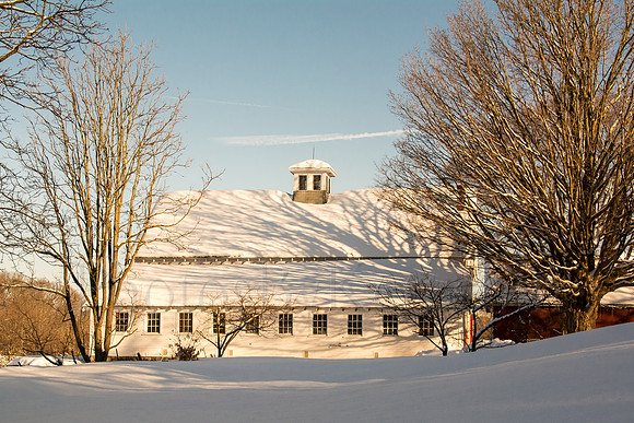 Snow-Covered Barn