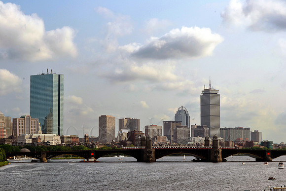 Boston Skyline Along The Charles