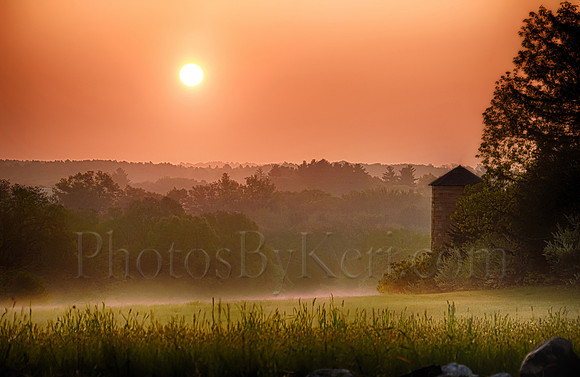 Hazy Silo Sunrise