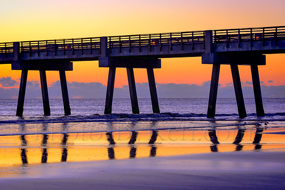 Jacksonville Beach Pier at Sunrise