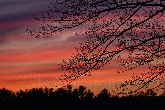 Striped Winter Sunset