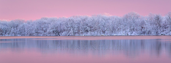 Serene Snowy Sunset