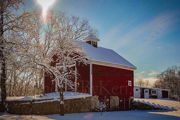 First Snow At The Red Barn
