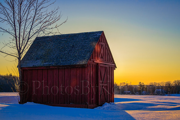 Sunrise Behind The Barn