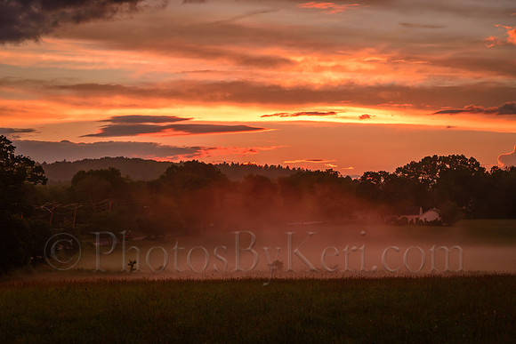 Ground Fog At Sunset