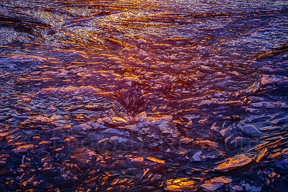 Ice Jam Sunset
