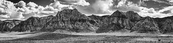 Mt Wilson Of Red Rock Canyon B&W