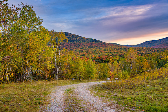 Road Into Autumn's Sunset