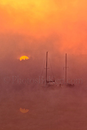 Sailboats At Sunrise