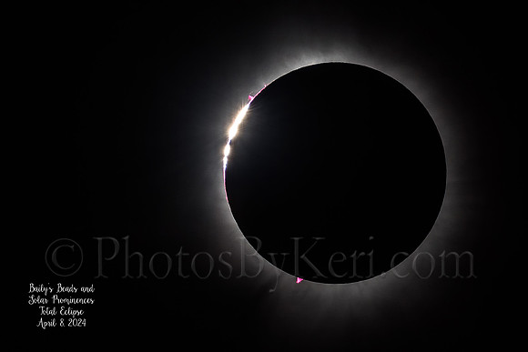 Baily's Beads and Prominences - Total Eclipse